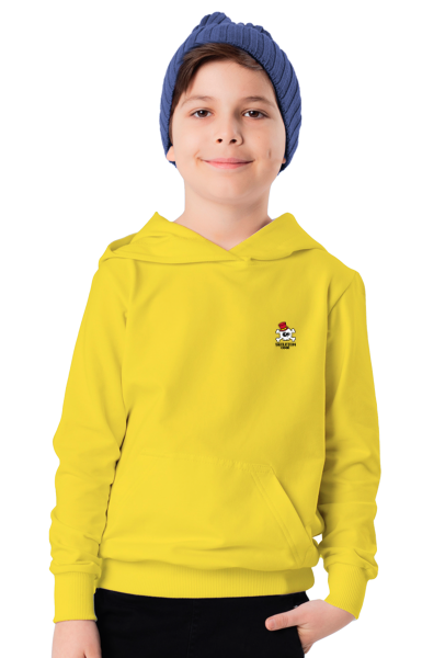 Sudadera Adulto Capucha + Cremallera SKELETON COOL AMARILLO NIÑO