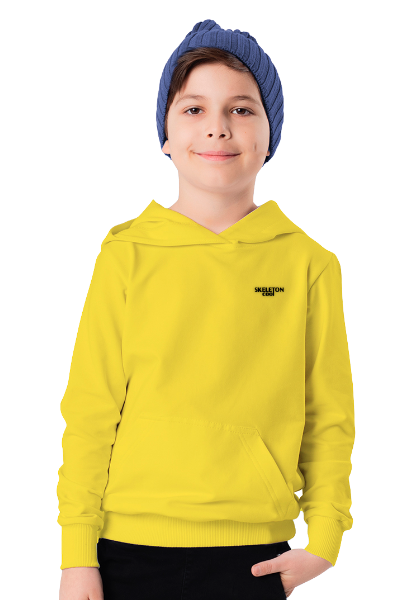 Sudadera Capucha SKELETON COOL MARCA AMARILLO NIÑO
